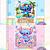 Livro de colorir STITCH-50 imagens, capa mole holográfica, formato A5 120g