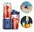 Kit2 ￼400ML Espremedor Elétrico Mini Liquidificador Portátil 6 Lâminas De Suco De Alimentos Misturador