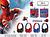 Fone De Ouvido Spider Man HeadFone Wireless Sem Fio 5.0 Bluetooth MA-3