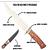 ￼Faca Profissional Artesanal Churrasco Fulltang Inox 39.5cm