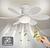 ￼Ventilador De Teto Wind Light Silent Controle Remoto Lâmpada60w Led Silenciosa 6 Folhas ANJGG