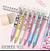 6Pcs Desenho Animado Sanrio Gel Pen Hello Kitty Kuromi ST Secagem Rápida Preto 0.5mm Imprensa A Caneta Esferográfica Aprendizagem Presentes De Papelaria 0.5 azul
